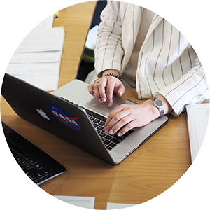 woman with laptop